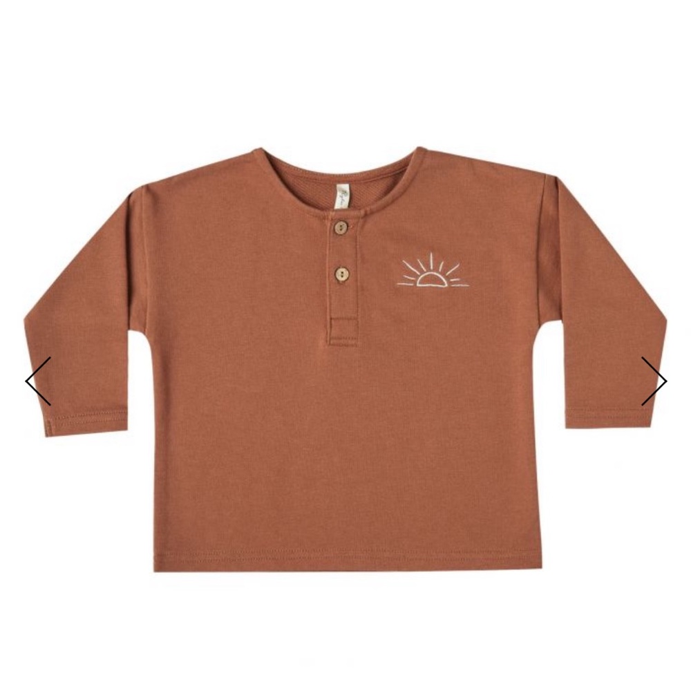 Rylee + Cru Terry Sunset T-Shirt Rust BNIB